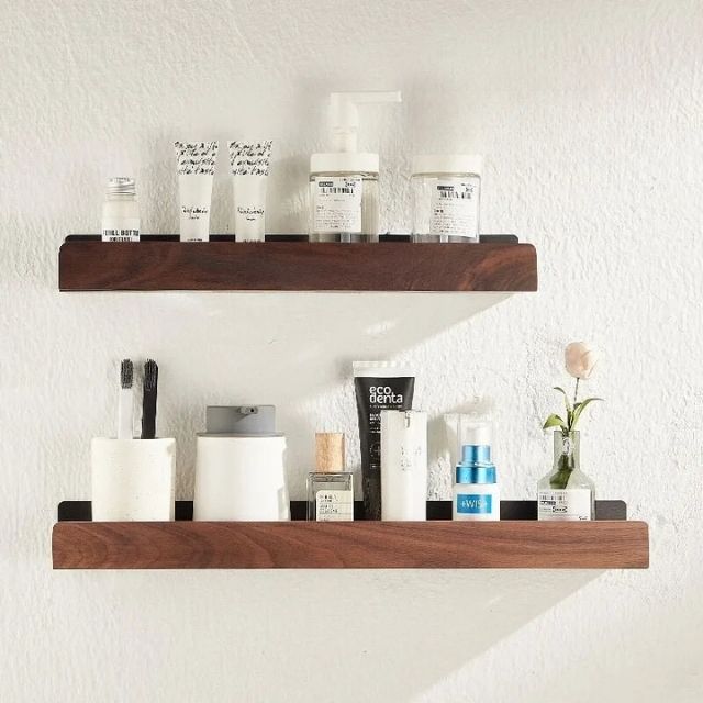 Chic Wooden Bathroom Organizer