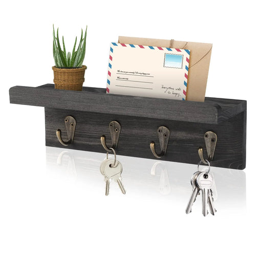 Charming Wall-Mounted Key Organizer with Mail Slot