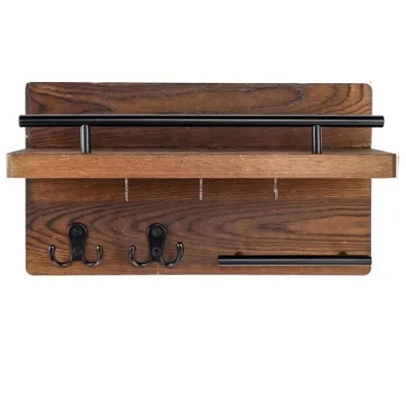 Charming Wall-Mounted Key Organizer with Mail Slot
