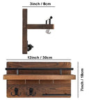 Charming Wall-Mounted Key Organizer with Mail Slot