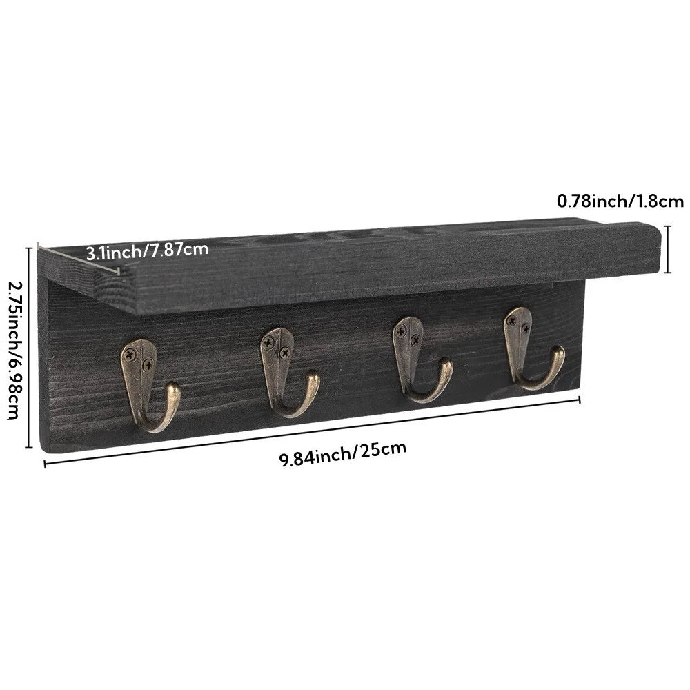 Charming Wall-Mounted Key Organizer with Mail Slot