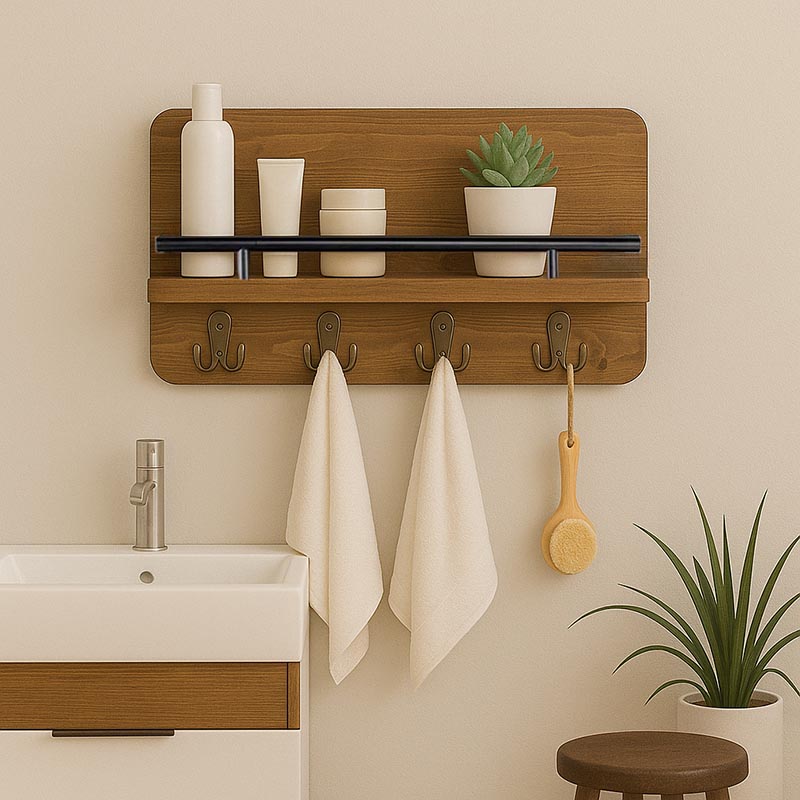 Charming Wall-Mounted Key Organizer with Mail Slot