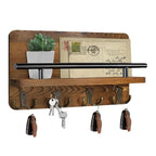 Charming Wall-Mounted Key Organizer with Mail Slot
