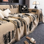 Minimalist Non-Slip Throw Sofa Cover in Brushstroke Pattern