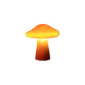 Garden Lamp Set with LED Mushrooms in Orange Resin for Outdoors