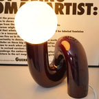 Modern Nordic Style S-Curve Glass Lamp – Warm Soft Light for Any Room