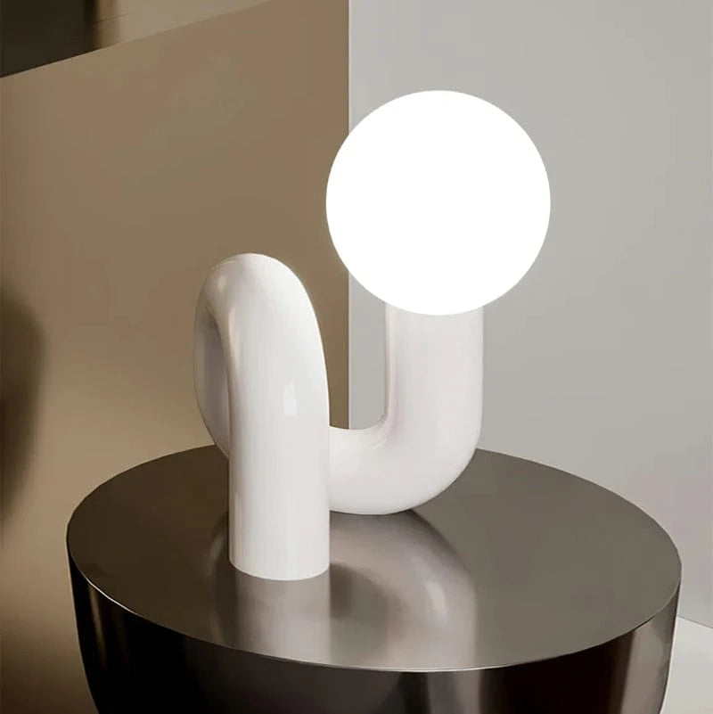 Modern Nordic Style S-Curve Glass Lamp – Warm Soft Light for Any Room