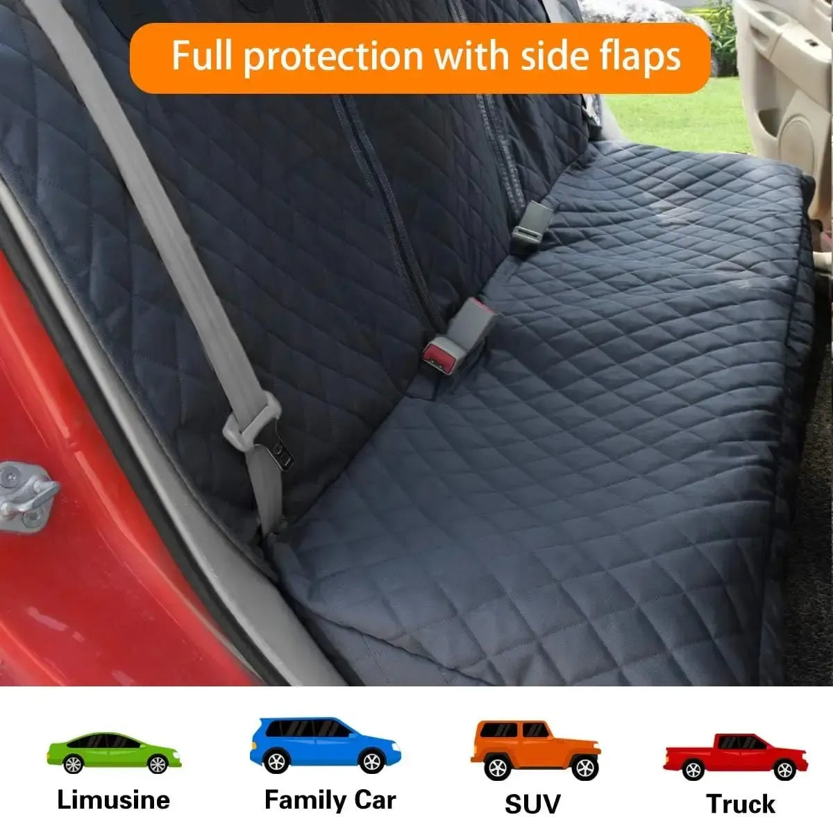 PetGuard Waterproof Car Seat Cover - Versatile Hammock Design