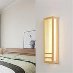 Minimalist LED Wall Sconce in Wood – Japandi Style Decor