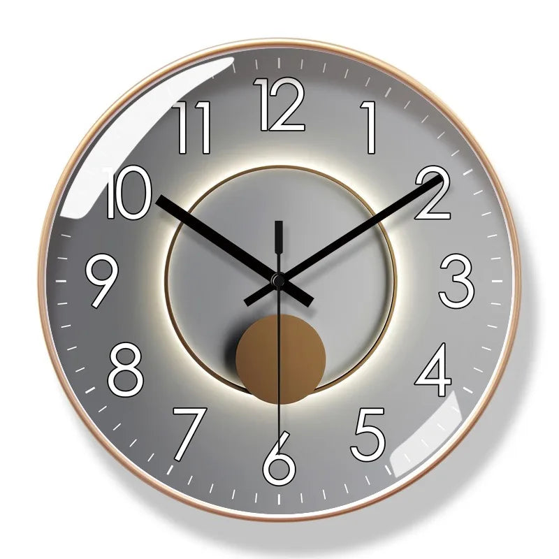 Contemporary Round Wall Clock – Stylish Home Decor Timepiece