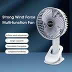 Handheld Portable Fan with Removable Base and Wall Attachment