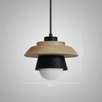 Colorful Macaron Design Pendant Light in Nordic Wood Style