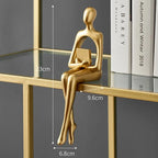 Gilded Elegance Abstract Sculptures