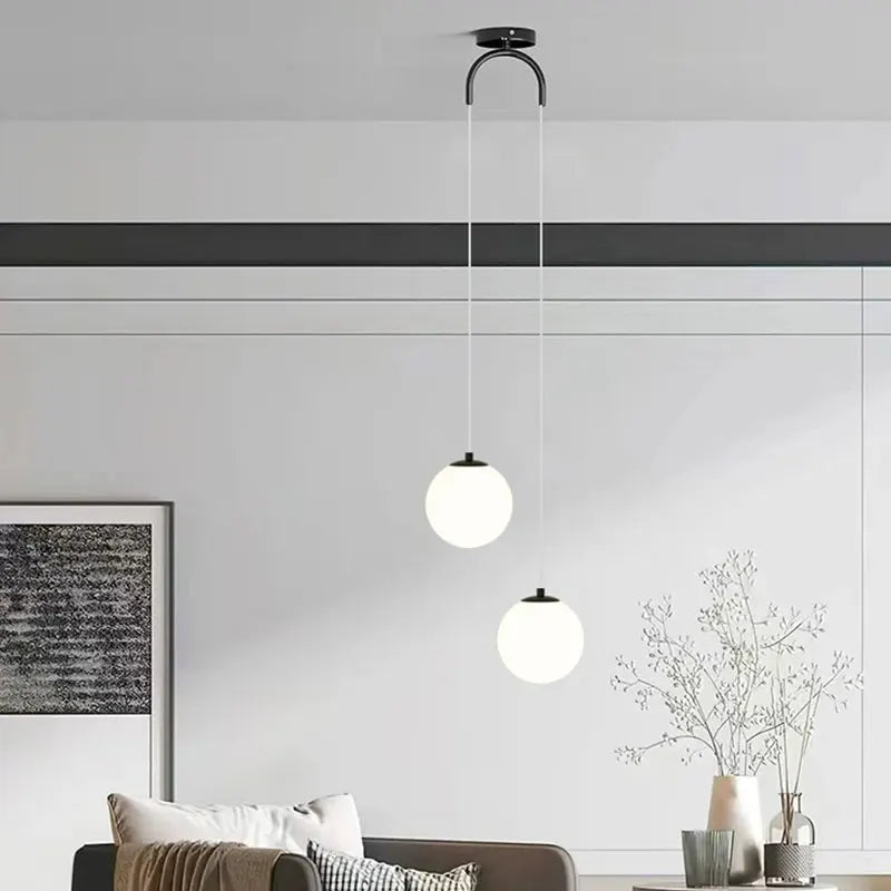 Nordic Style Pendant Light with Glass Globe – Modern Design