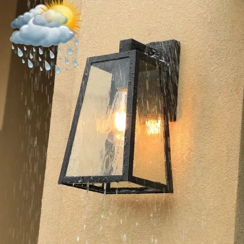 Modern European Lantern Light for Outdoor Wall Installation