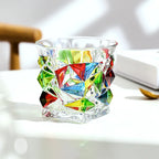 Elegant Prism Drinking Glasses with Unique Rotating Design