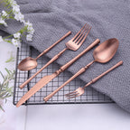 Sleek Rose Gold Cutlery Collection