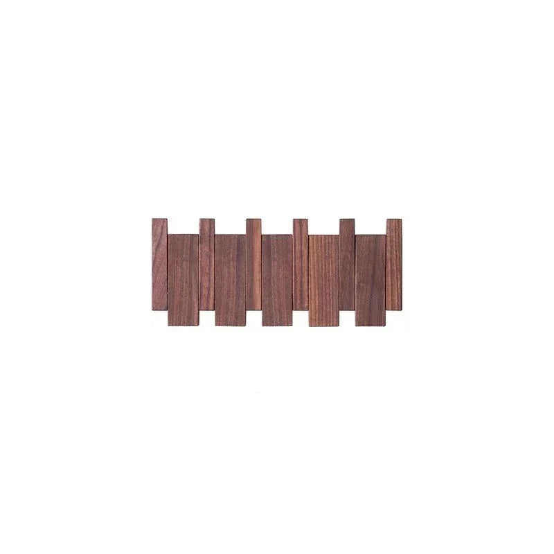 Sleek Wall-Mounted Wooden Coat Organizer