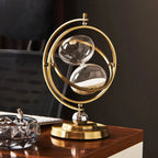 Elegant Sand Timer with Hourglass Design and Metal Frame