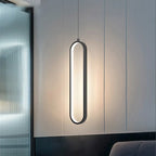 Gold and Black LED Hanging Lamp - Minimalist Pendant Light for Home
