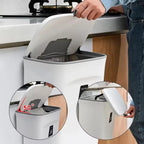 SmartSpace Hanging Waste Bin with Lid - Convenient One-Handed Disposal