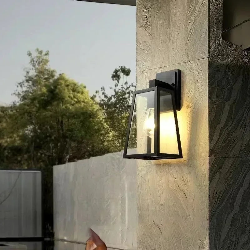 Modern European Lantern Light for Outdoor Wall Installation