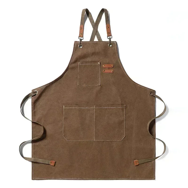 Unisex Canvas Apron for Chefs and Kitchen Work