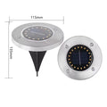 Round Stainless Steel Solar Outdoor Ground Lights