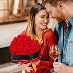 Heart-Shaped Gift Box with Artificial Roses for Mother's Day Decor