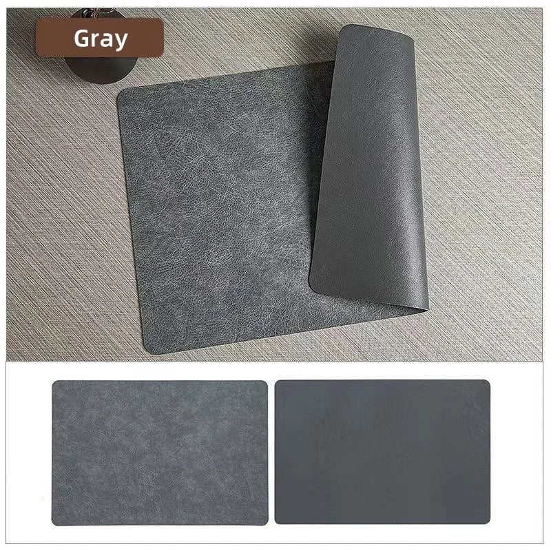 Heat Resistant and Waterproof Double-Sided Faux Leather Placemats