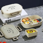 Portable Bento Lunch Box with 3 Compartments – Leak-Proof Design