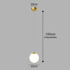 Nordic Style Pendant Light with Glass Globe – Modern Design