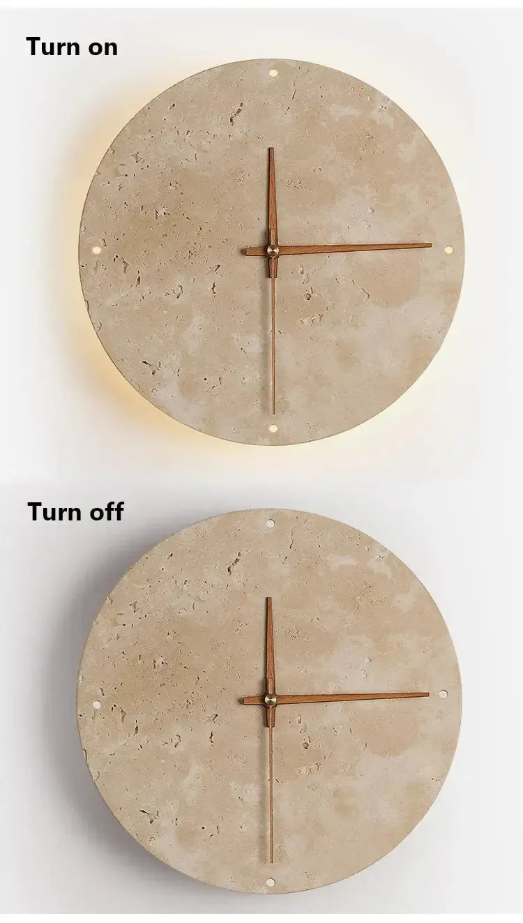 SereneStone Minimalist Natural Clock - Chic Home Accent