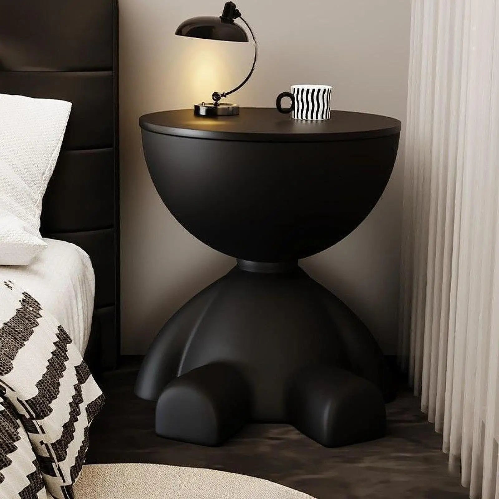 Modern Coffee Table with Cartoon Bear Design – Creative Side Table