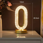 3D Crystal LED Night Light - Rechargeable Touch Dimmer Lamp