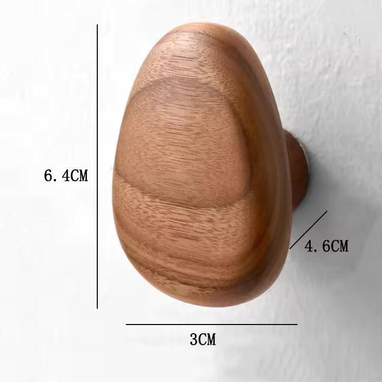 Natural Charm Wall Hooks - 4pc Pebble-Inspired Hangers
