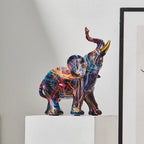 Urban Vibe Colorful Elephant Art Piece