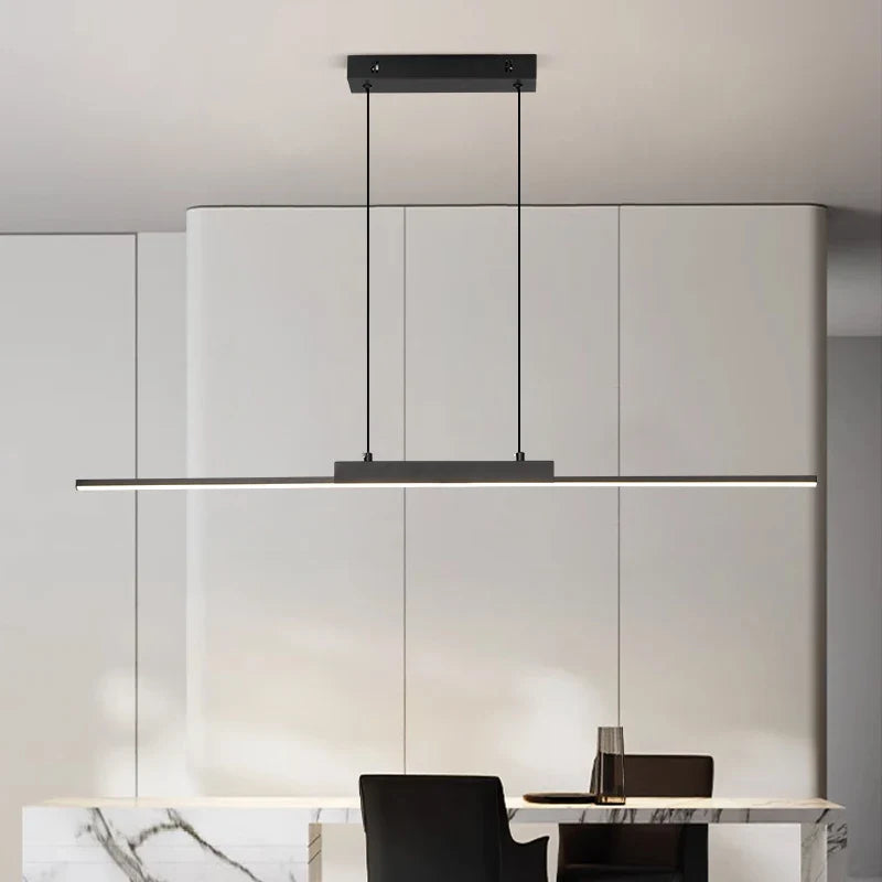 Minimalist LED Chandelier for Kitchen and Living Areas – Modern Linear Pendant Light