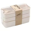 3-Tier Bento Lunch Box – 900 ml Made from Wheat Straw