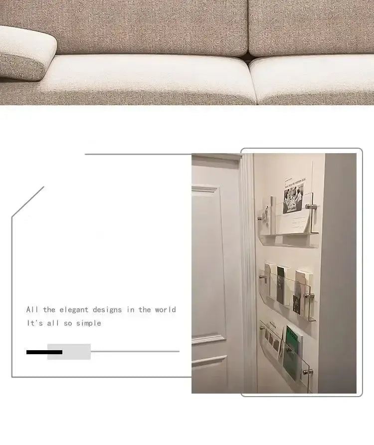 Sleek Acrylic Floating Wall Shelves - 2 Pack Stylish Storage Solution
