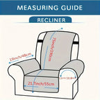 Cozy Flannel Recliner Protector with Side Pockets