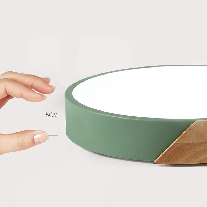 Modern Wooden LED Ceiling Fixture | Nordic Style Lighting