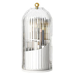 360-Degree Makeup Brush Organizer with Dustproof Lid