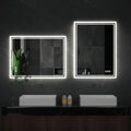 Frameless LED Bathroom Mirror with Dimming and Anti-Fog Features