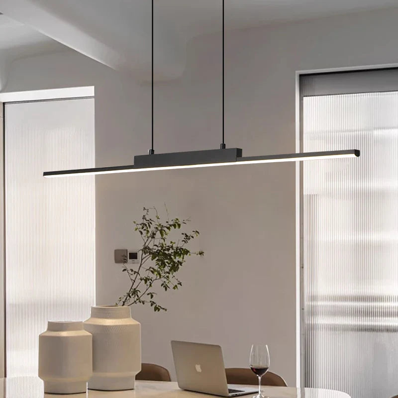 Minimalist LED Chandelier for Kitchen and Living Areas – Modern Linear Pendant Light