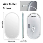 Oval LED Bathroom Mirror with Anti-Fog and Dimmable Backlight