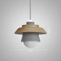 Colorful Macaron Design Pendant Light in Nordic Wood Style