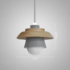 Colorful Macaron Design Pendant Light in Nordic Wood Style