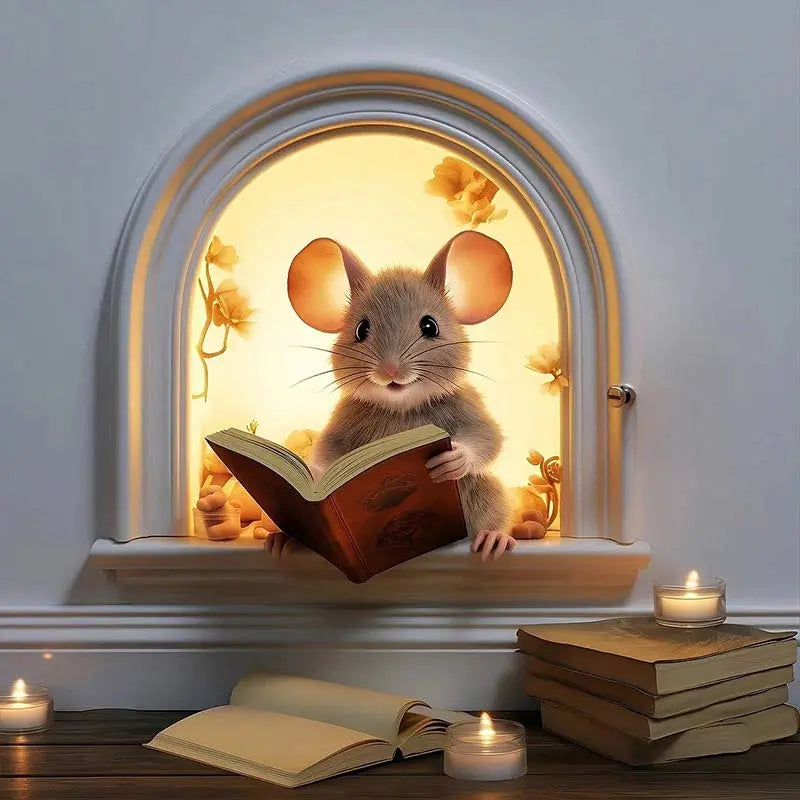 Whimsical Mouse Wall Art Decal