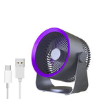 Compact Desk Fan with Adjustable Tilt and Round Air Vent